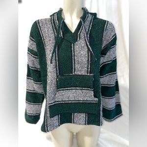 ARTESANIA “La Malinche” capucha Baja hoodie, drug rug 90’s small, made in Mexico